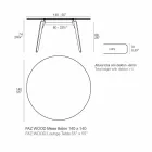 Tavolinë kafeje prej druri të rrumbullakët dhe Hpl Top në 2 madhësi - Faz Wood nga Vondom Viadurini