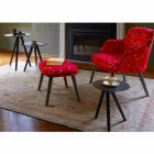 Tavolinë kafeje e rrumbullakët në dru të lakuar me gri të zezë prodhuar në Itali - Stuttgart Viadurini