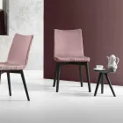 Tavolinë kafeje e rrumbullakët në dru të lakuar me gri të zezë prodhuar në Itali - Stuttgart Viadurini