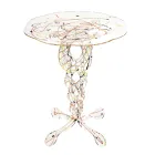 Tavolinë kafeje pleksiglas e rrumbullakët transparente dhe sipërme me ngjyrë - fosfor Viadurini