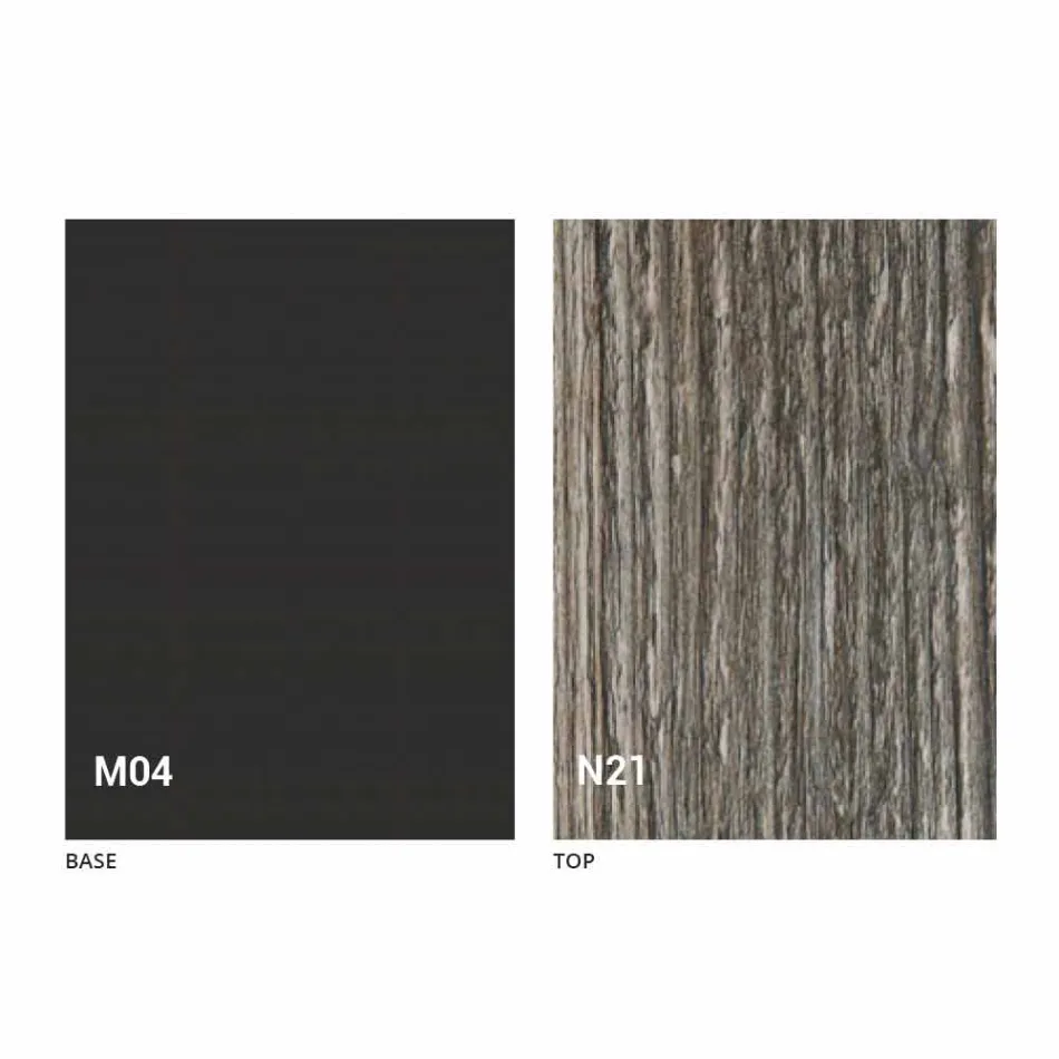 Tavolinë kafeje e transformueshme në dru dhe çelik prodhuar në Itali - Demetro Viadurini