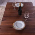 Tavolinë kafeje e transformueshme në dru dhe metal prodhuar në Itali - Patroclus Viadurini