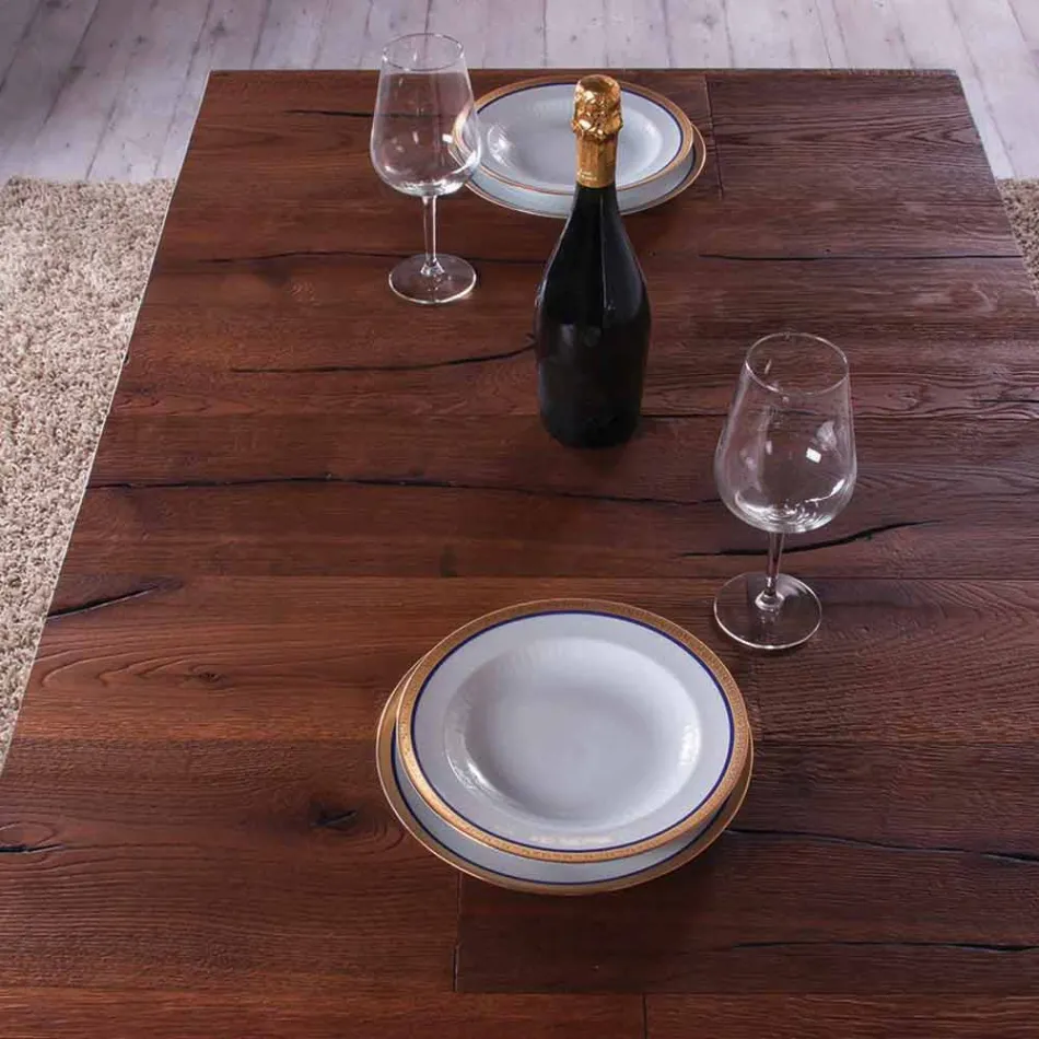 Tavolinë kafeje e transformueshme në dru dhe metal prodhuar në Itali - Patroclus Viadurini