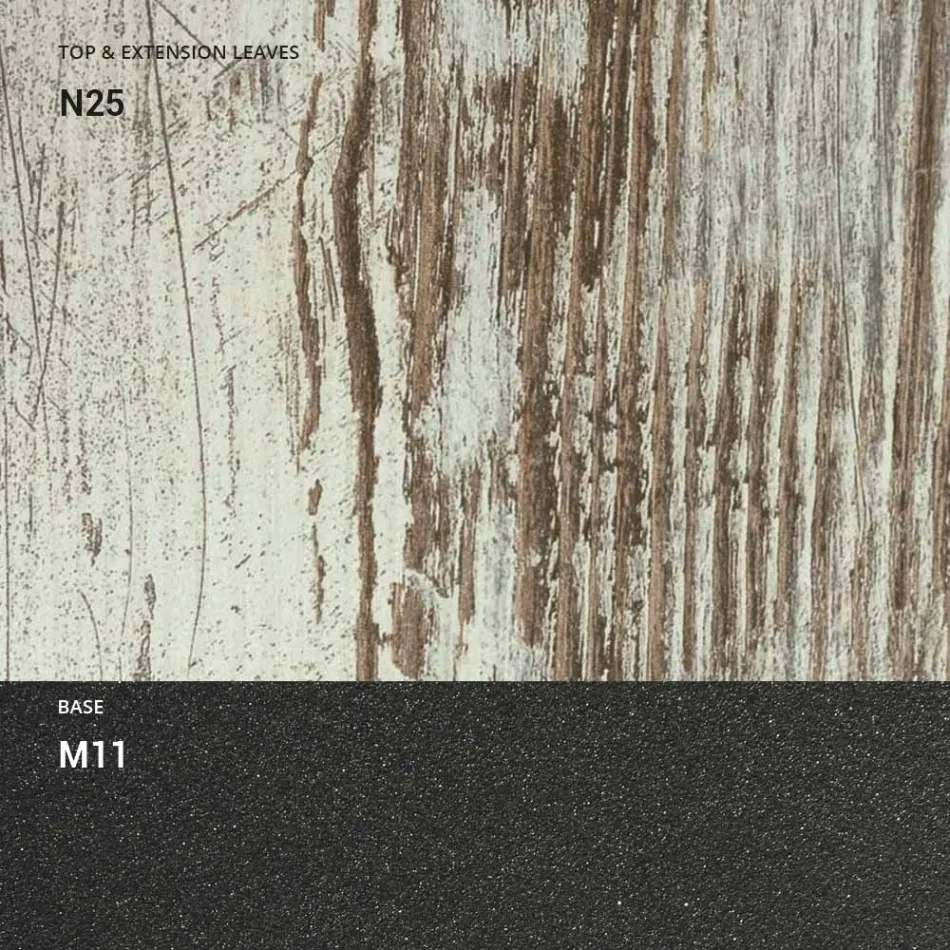 Tavolinë kafeje e transformueshme prej druri dhe metali, Prodhuar në Itali - Sanrocco Viadurini