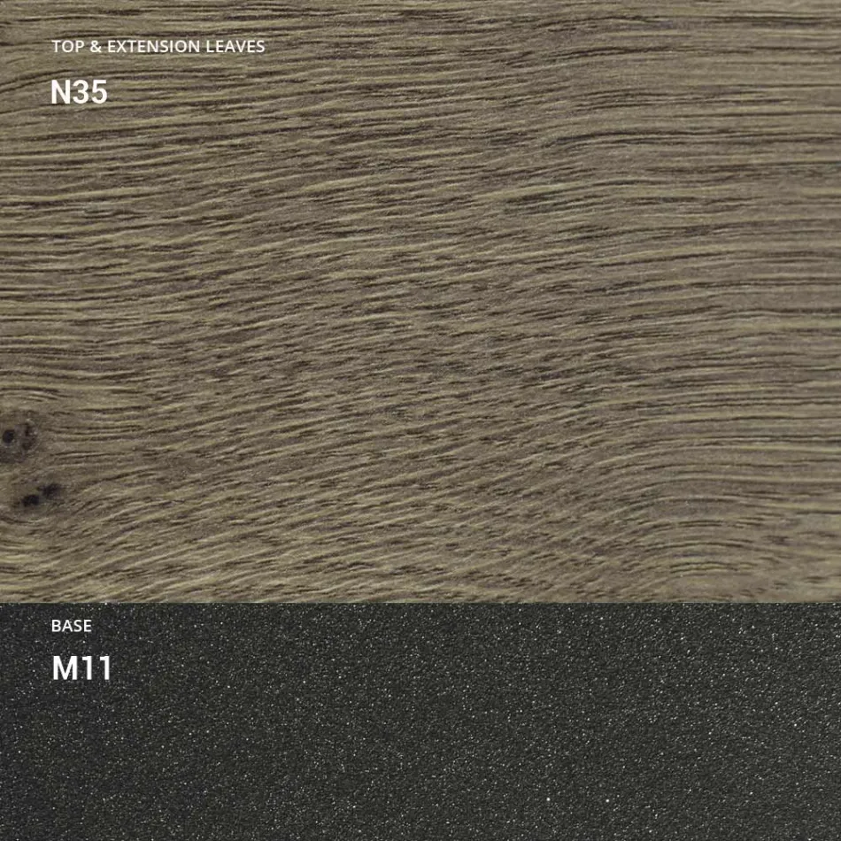 Tavolinë kafeje e transformueshme prej druri dhe metali, Prodhuar në Itali - Sanrocco Viadurini