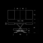 Tavolinë kafeje e transformueshme prej druri dhe metali, Prodhuar në Itali - Sanrocco Viadurini