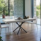 Tavolinë kafeje e transformueshme prej druri dhe metali, Prodhuar në Itali - Sanrocco Viadurini