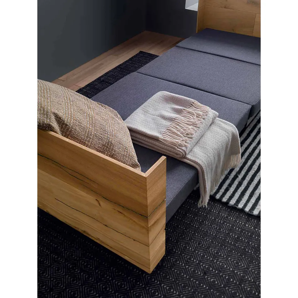 Tavolinë kafeje e transformueshme në dru të ngurtë prodhuar në Itali - Trabucco Viadurini