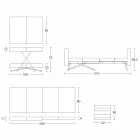Tavolinë kafeje e transformueshme në dru të ngurtë prodhuar në Itali - Trabucco Viadurini