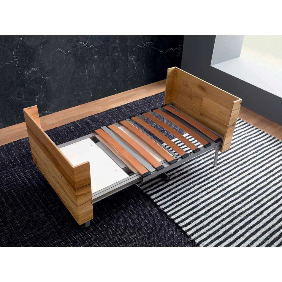 Tavolinë kafeje e transformueshme në dru të ngurtë prodhuar në Itali - Trabucco Viadurini