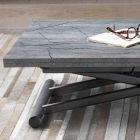 Tavolinë kafeje metalike e transformueshme me majën e Melaminës - Sandero Viadurini