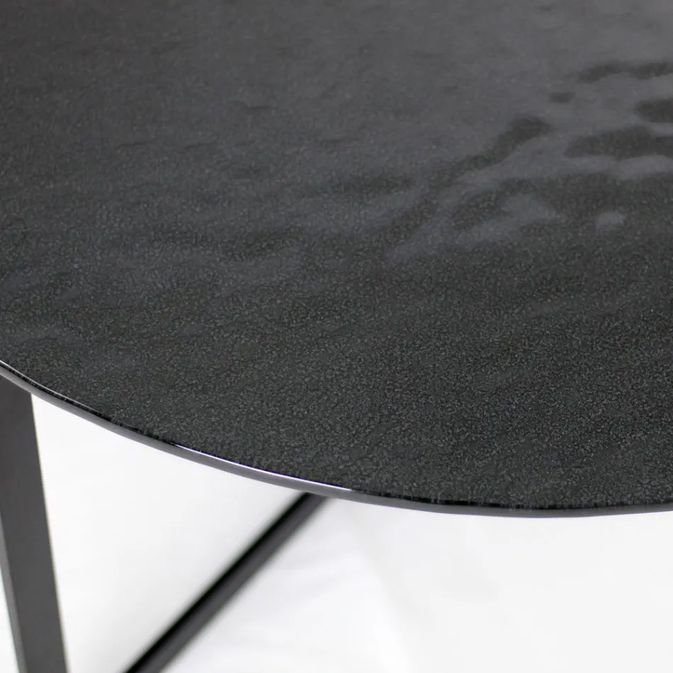 Tavolinë Kafe në Çelik dhe Xham Prodhuar në Itali - Aspira Viadurini