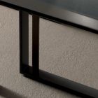 Tavolinë Kafeje me Dizajn Gjeometrik Metal dhe Xham - Zigozago Viadurini