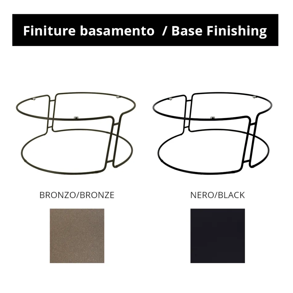 Tavolinë kafeje e rrumbullakët dhe bazë e prodhuar në Itali - Tullia Viadurini