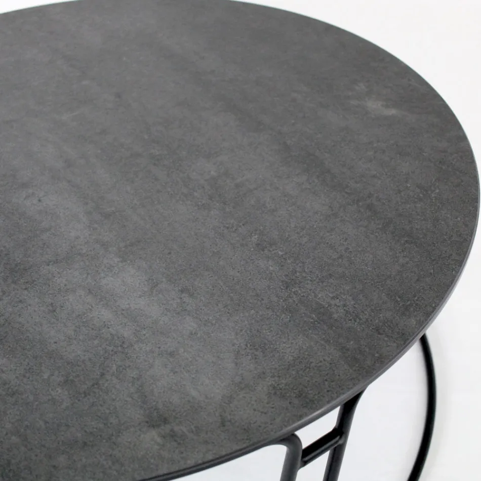 Tavolinë kafeje e rrumbullakët dhe bazë e prodhuar në Itali - Tullia Viadurini