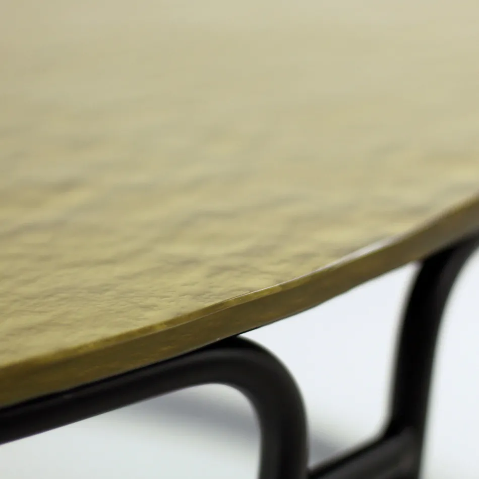 Tavolinë kafeje me majë xhami dhe bazë të rrumbullakët Prodhuar në Itali - Tullia Viadurini