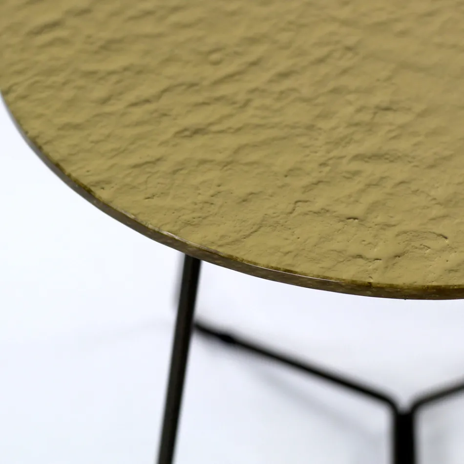 Tavolinë e rrumbullakët kafeje me majë xhami Made in Italy - Paini Viadurini