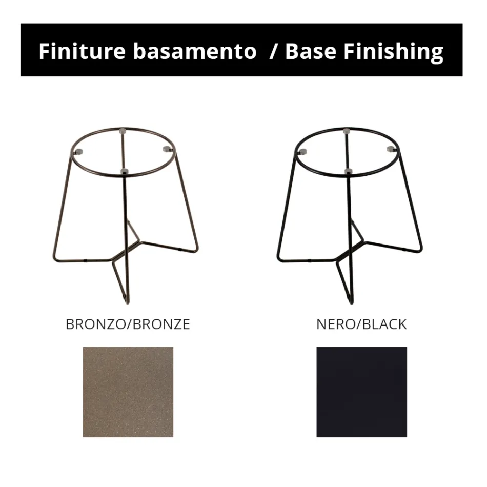 Tavolinë e rrumbullakët kafeje me majë xhami Made in Italy - Paini Viadurini