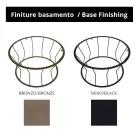 Tavolinë e rrumbullakët e kafesë në çelik dhe qelq Prodhuar në Itali - Alisea Viadurini