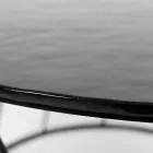 Tavolinë e rrumbullakët e kafesë në çelik dhe qelq Prodhuar në Itali - Alisea Viadurini