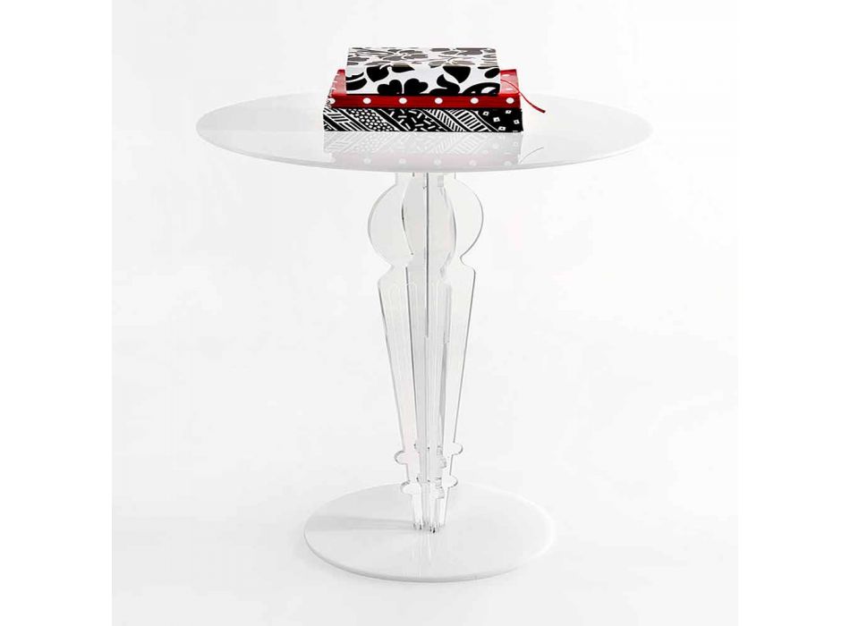 Tavolinë kafeje me dizajn klasik, në gotë akrilike H 64cm, Cles Viadurini