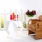 Tabela bashkëkohore e modelit të bardhë pleksiglas Otto, e bërë në Itali Viadurini