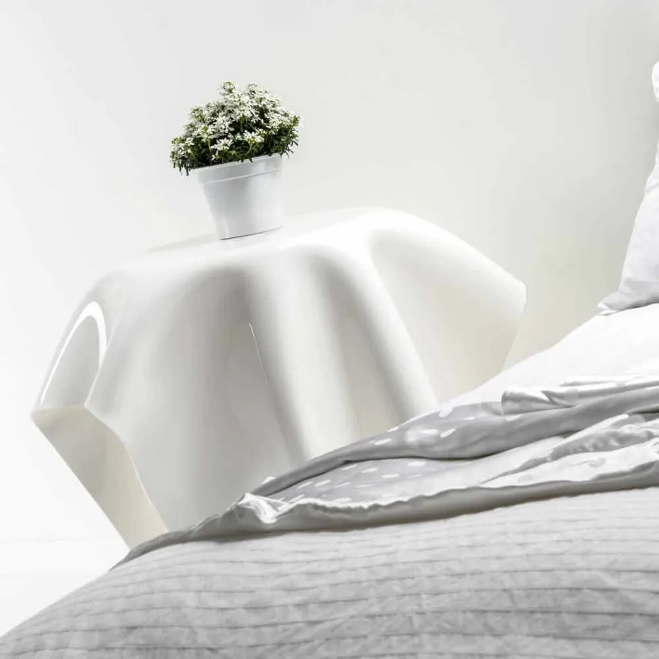 Tabela bashkëkohore e modelit të bardhë pleksiglas Otto, e bërë në Itali Viadurini