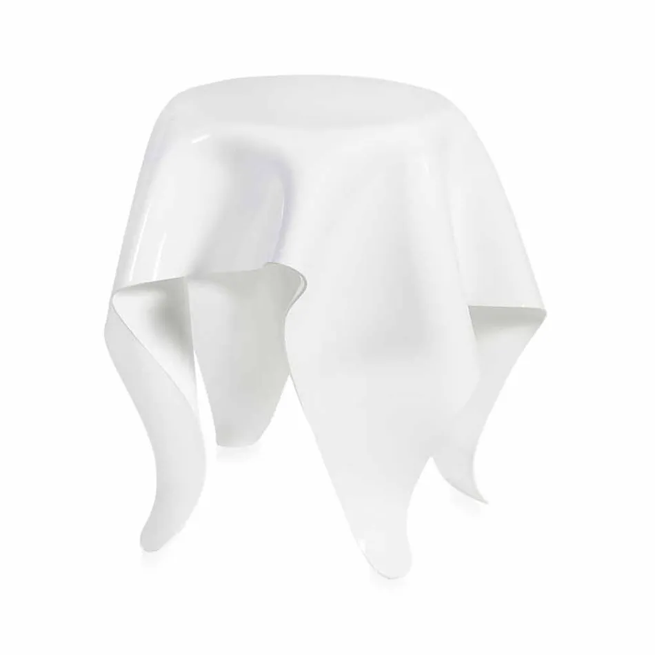 Tabela bashkëkohore e modelit të bardhë pleksiglas Otto, e bërë në Itali Viadurini