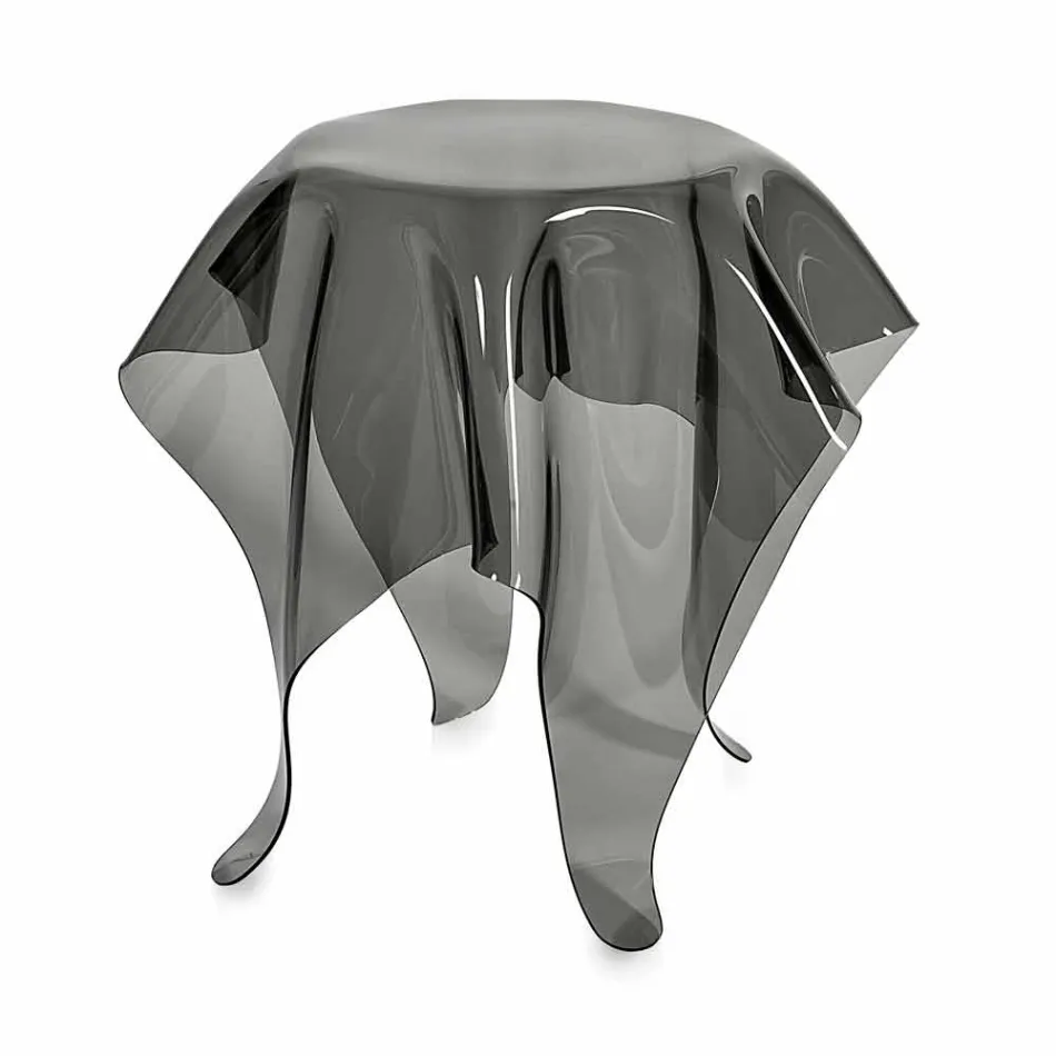 Plexiglasi bashkëkohor i tymosur tavolinë kafeje projektimi Otto, e bërë në Itali Viadurini