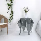 Plexiglasi bashkëkohor i tymosur tavolinë kafeje projektimi Otto, e bërë në Itali Viadurini