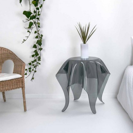 Plexiglasi bashkëkohor i tymosur tavolinë kafeje projektimi Otto, e bërë në Itali Viadurini