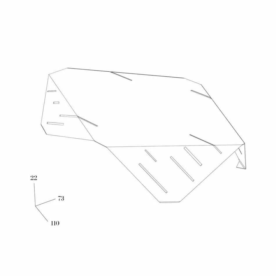 Tryezë kafeje me dizajn modern Origamo nga Mabele Viadurini