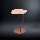 model tryezë kafeje në dru me bazë hekuri Fletë Viadurini