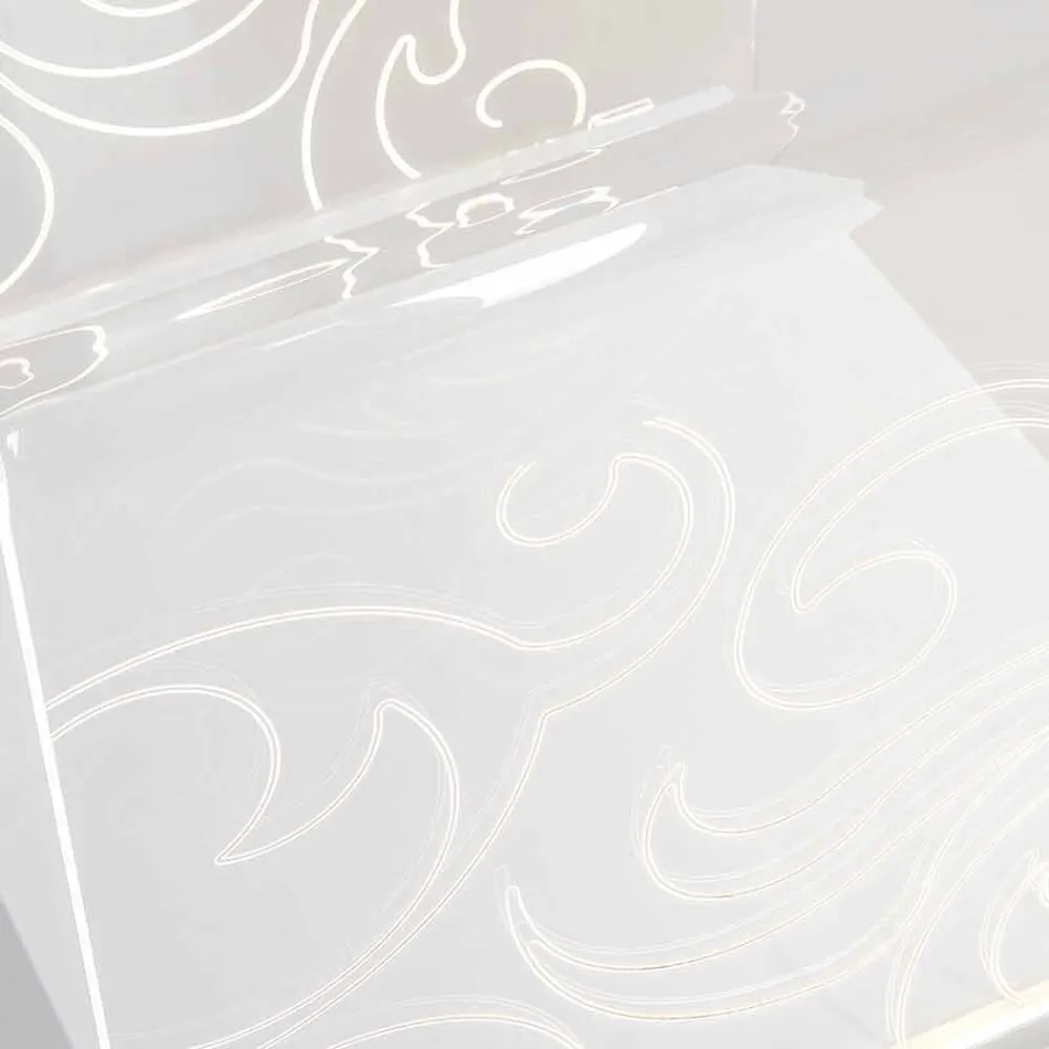 Dizajni tryezë kafeje pleksiglas me dritë të udhëhequr të bërë në Itali, Chiusi Viadurini