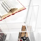 Dizajni tryezë kafeje pleksiglas me tre rafte të bëra në Itali, Gosto Viadurini