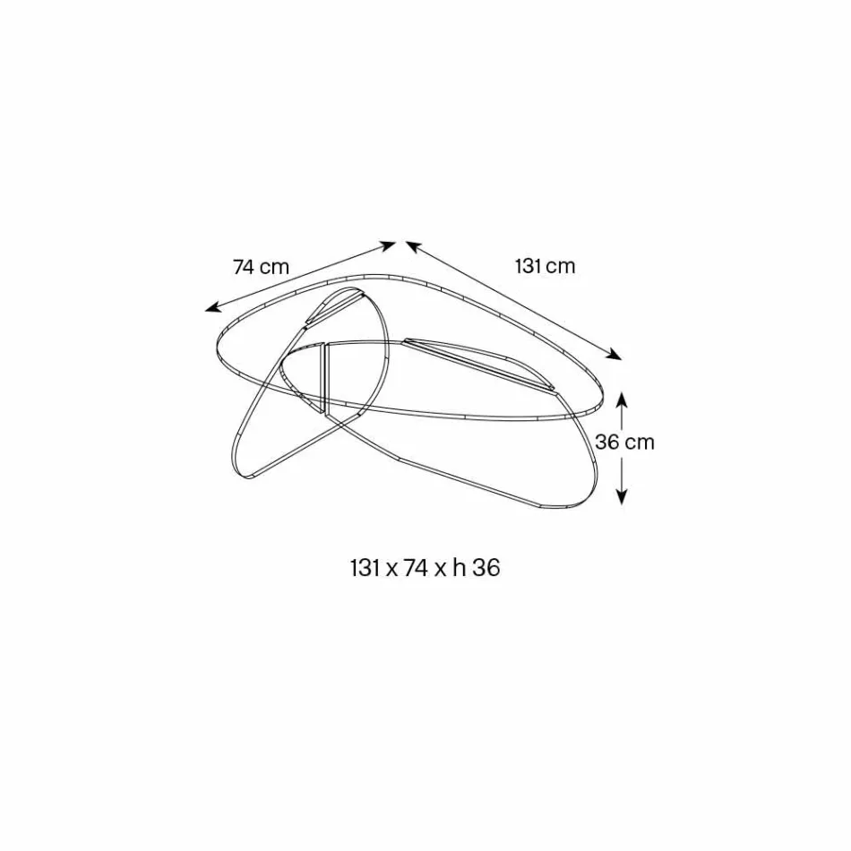 Dizajnimi i Tavolinës së Kafe në Qelq transparent, të tymosur dhe të hedhur në Itali - Tac Tac Viadurini