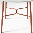 Tavolinë e rrumbullakët e kafesë në natyrë në HPL me bazë metalike Prodhuar në Itali - Makino Viadurini