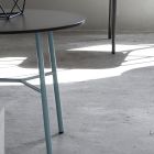Tavolinë e rrumbullakët e kafesë në natyrë në HPL me bazë metalike Prodhuar në Itali - Makino Viadurini