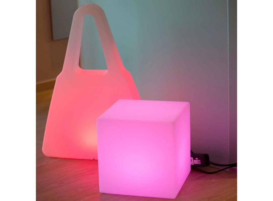 Tavolinë kafeje e ndriçuar me ngjyra e dizajnit modern me zgjedhjen e lidhjes - Dadostar Viadurini