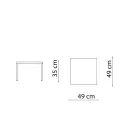 Tavolinë kafeje kopshti e grumbullueshme në çelik të galvanizuar Prodhuar në Itali - Aberdeen Viadurini