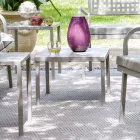 Tavolinë kafeje kopshti e grumbullueshme në çelik të galvanizuar Prodhuar në Itali - Aberdeen Viadurini