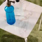 Tabela e kafes me qeramike dhe metale me një plan katror - Design Porcupine Viadurini