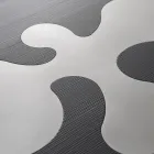 Tavolinë kafeje prej larshi të llakuar në të zezë me shtesa çeliku inox prej sateni - Vergine Viadurini