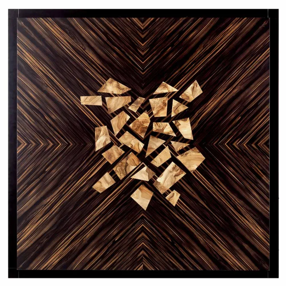 Tavolinë kafeje druri të ngurtë të dizajnit modern Grilli Zarafa të bërë në Itali Viadurini