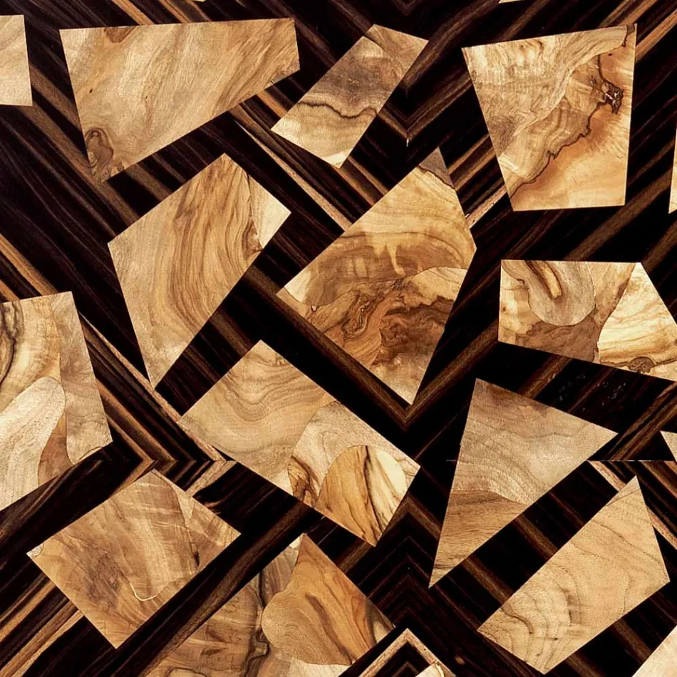 Tavolinë kafeje druri të ngurtë të dizajnit modern Grilli Zarafa të bërë në Itali Viadurini