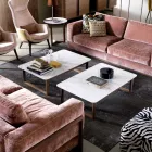 Grilli York harton tryezë kafeje druri të ngurta dhe mermeri të bëra në Itali Viadurini