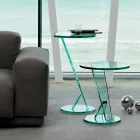 Sofa për tavolinë anësore në xham tepër të pastër prodhuar në Itali - Tarzan Viadurini