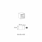 Tavolinë anash divanit ose tavolinë afër në gotë të tymosur me sirtar druri - Mantra Viadurini