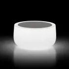 Tavolinë kafeje me dritë të jashtme me dritë LED dhe majë Hpl Made in Italy - Belida Viadurini