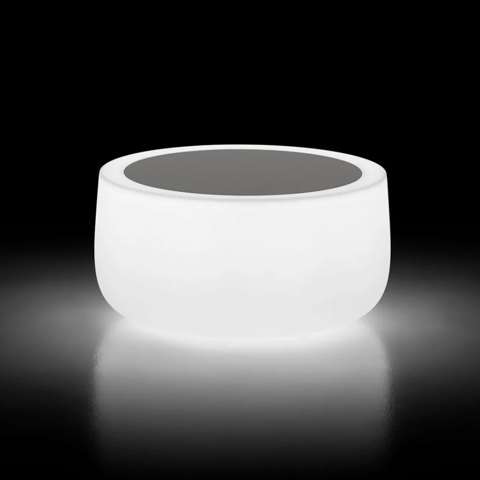 Tavolinë kafeje me dritë të jashtme me dritë LED dhe majë Hpl Made in Italy - Belida Viadurini